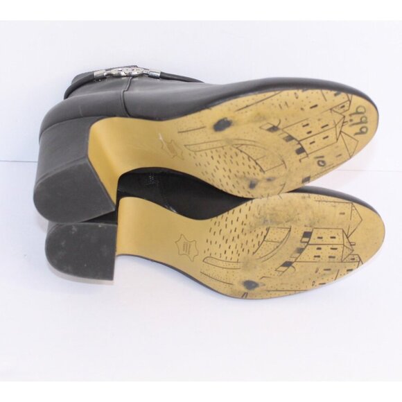 Bella Vita Women's Diaz Bootie Ankle Boot 10WW Black Kidsuede Leather Block Heel - Picture 5 of 10